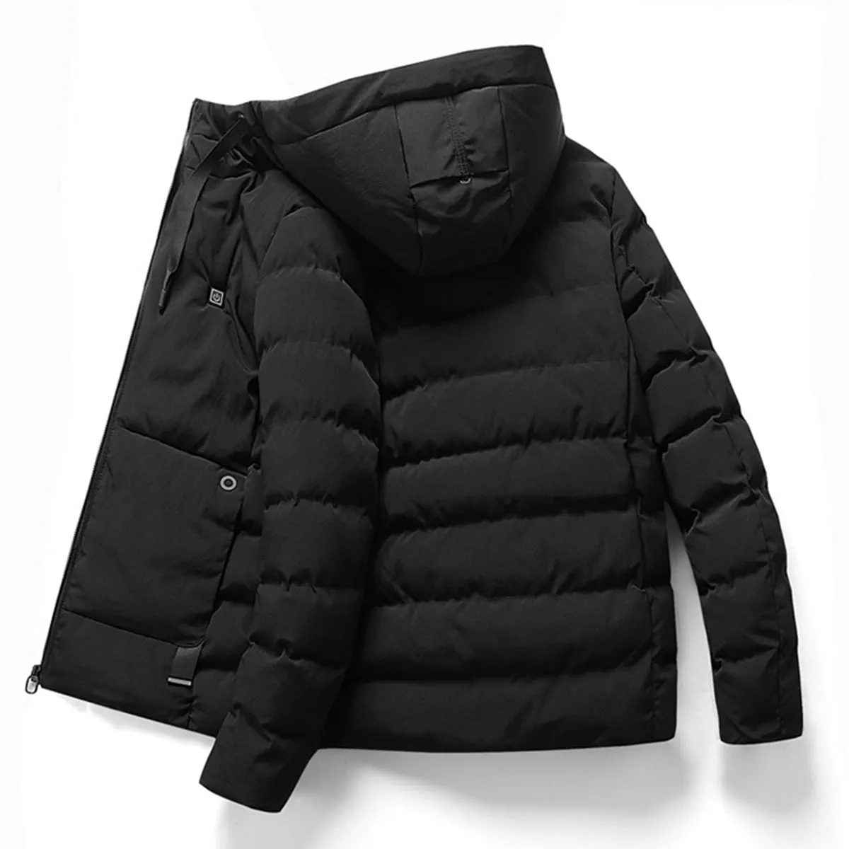 45 Men Electric USB Heated Hooded Warm Overcoat Heating Coat Winter Coats Jacket