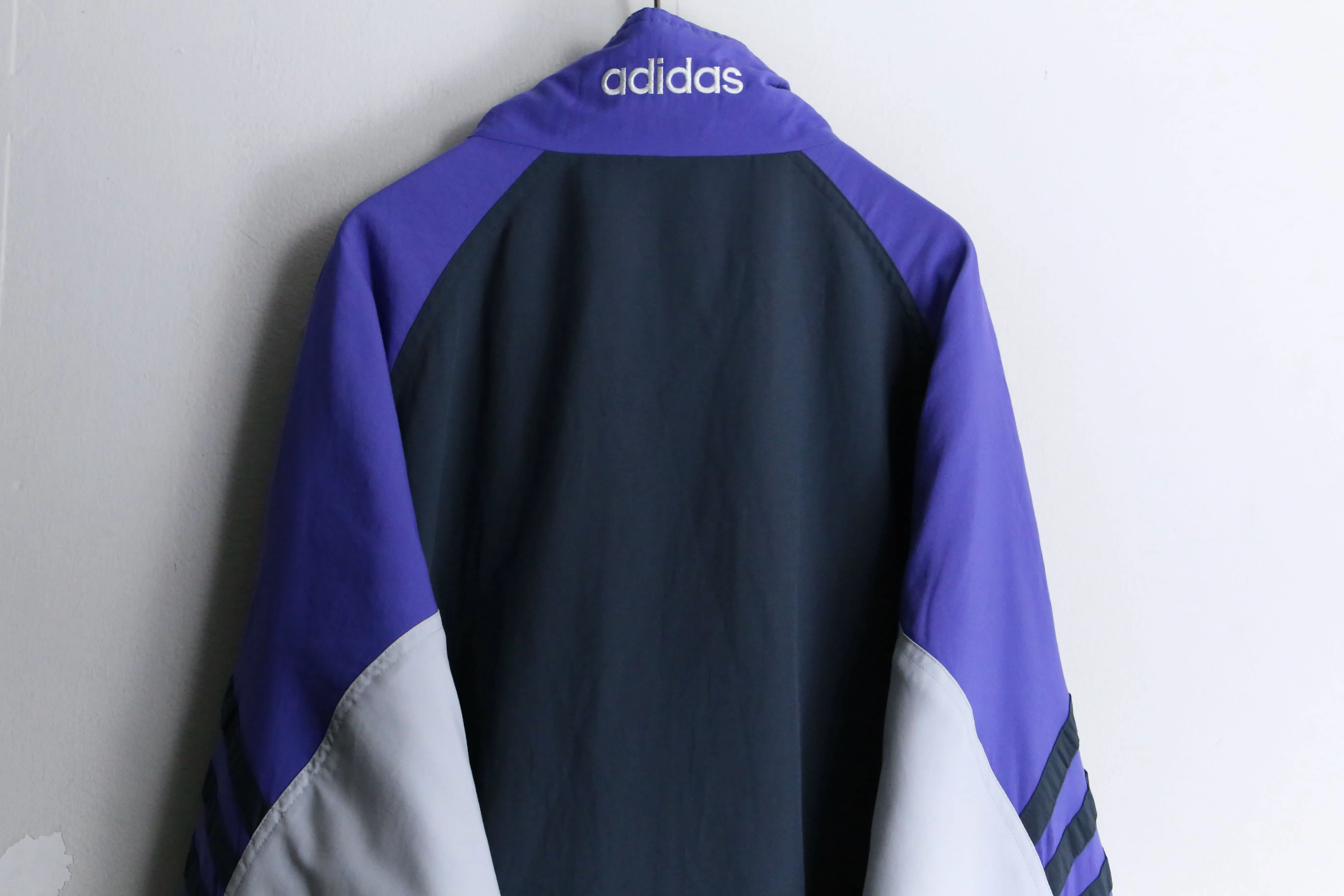 80’s "adidas" bright purple zip up track  jacket
