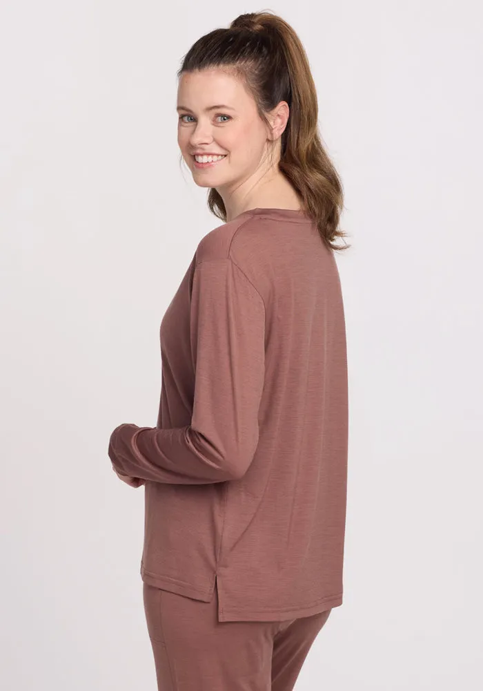 Ashlie Lounge Top - Nutmeg