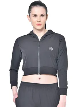 CHKOKKO Women Winter Sports Zipper Stylish Jacket Black S