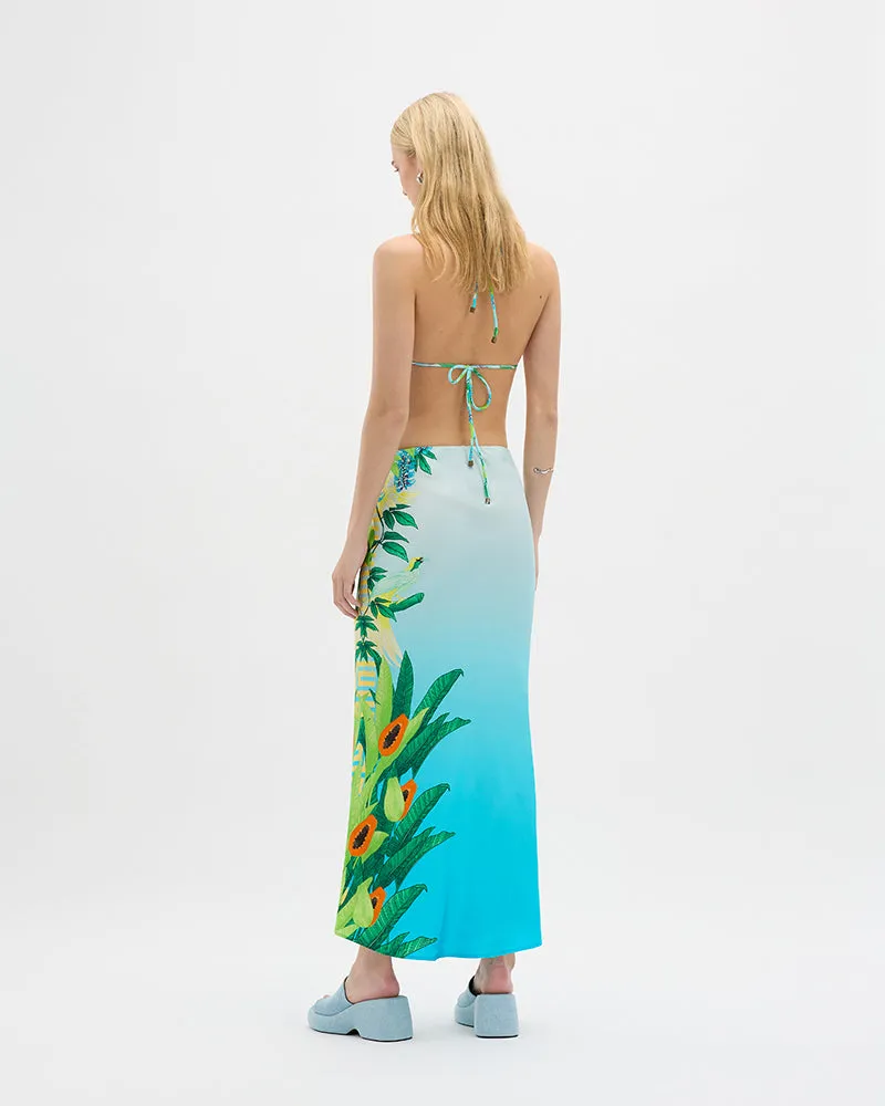 Eden Illustrated Maxi Skirt