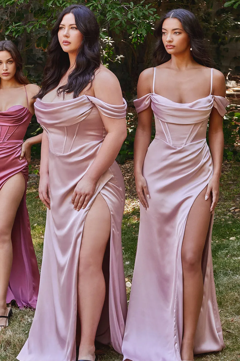 Evolet Mauve | Off-Shoulder Corset Maxi Dress