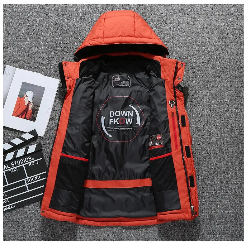 Hooded Men's Men's Black Coat Top