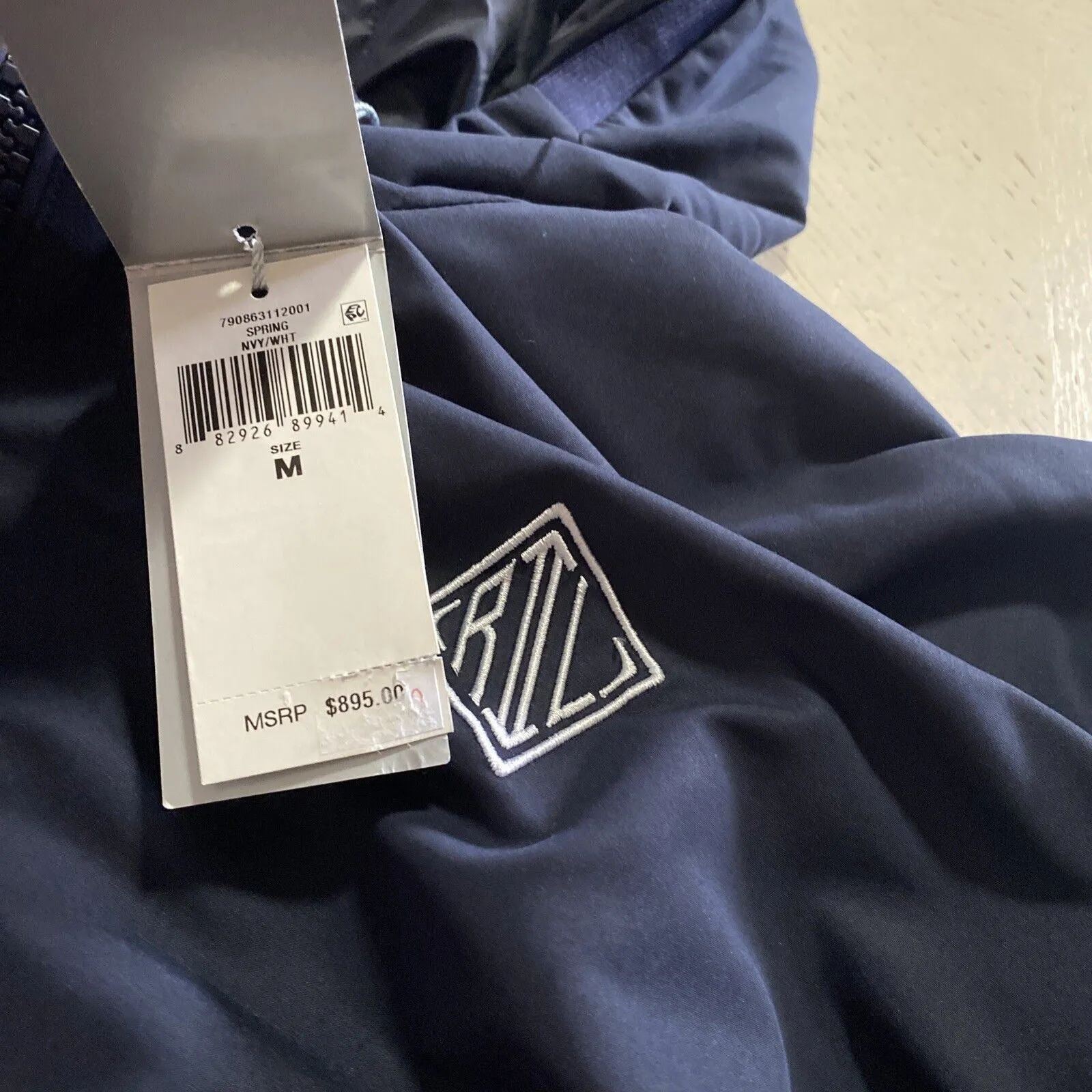 New $895 Ralph Lauren Purple Label Men Track Jacket Navy Size M