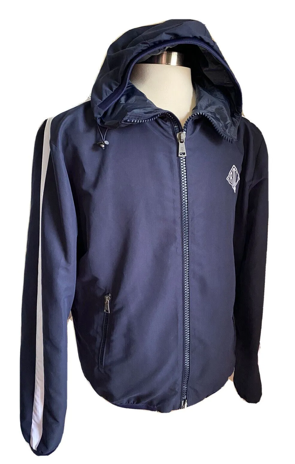 New $895 Ralph Lauren Purple Label Men Track Jacket Navy Size M