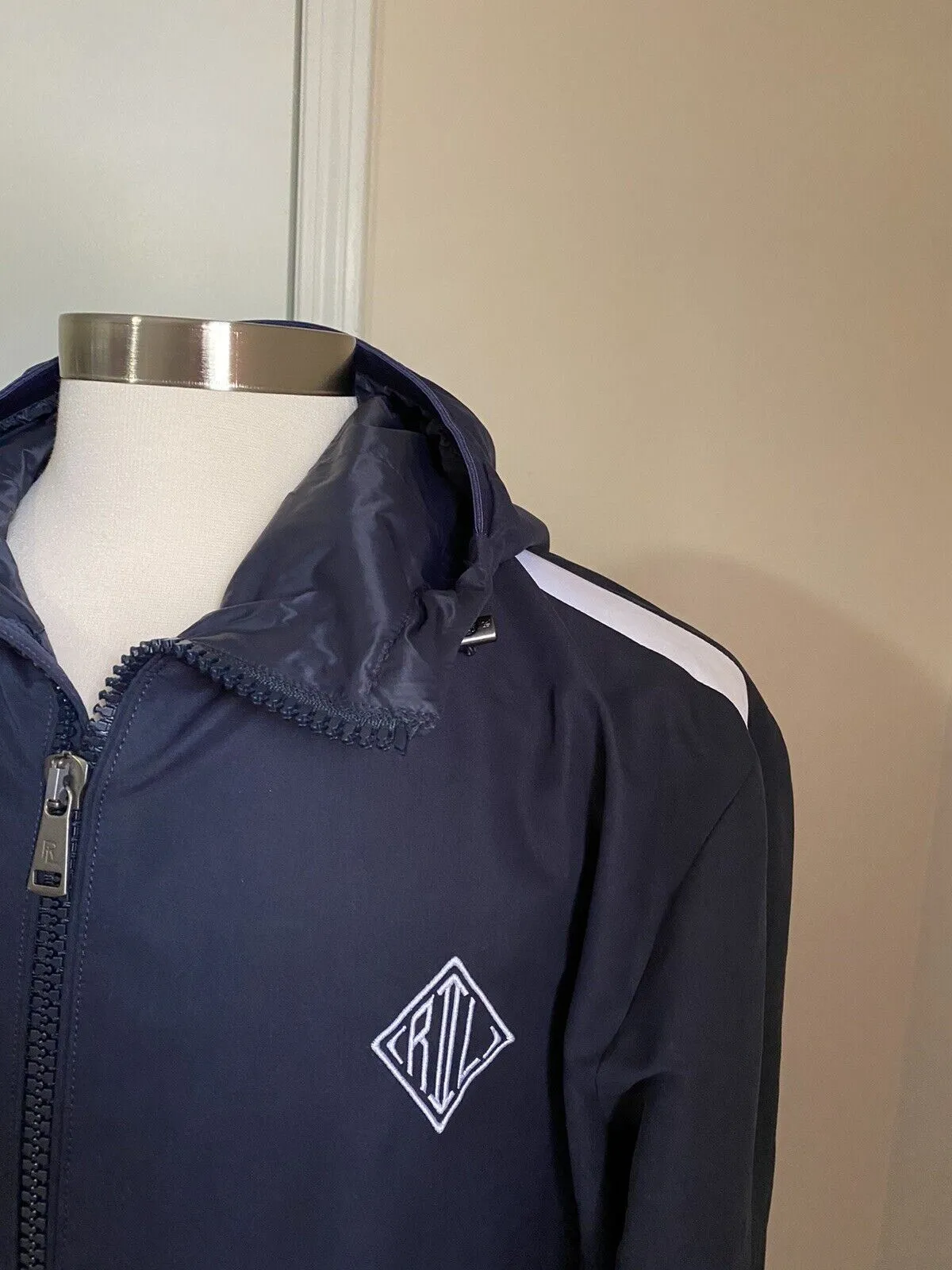 New $895 Ralph Lauren Purple Label Men Track Jacket Navy Size M