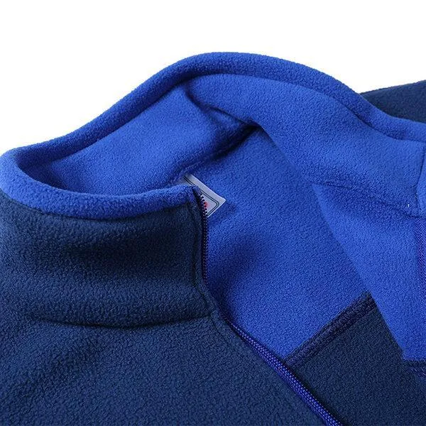 Plus Size Winter Polar Fleece Jackets Stitching Windproof Warm Breathable Coats for Men