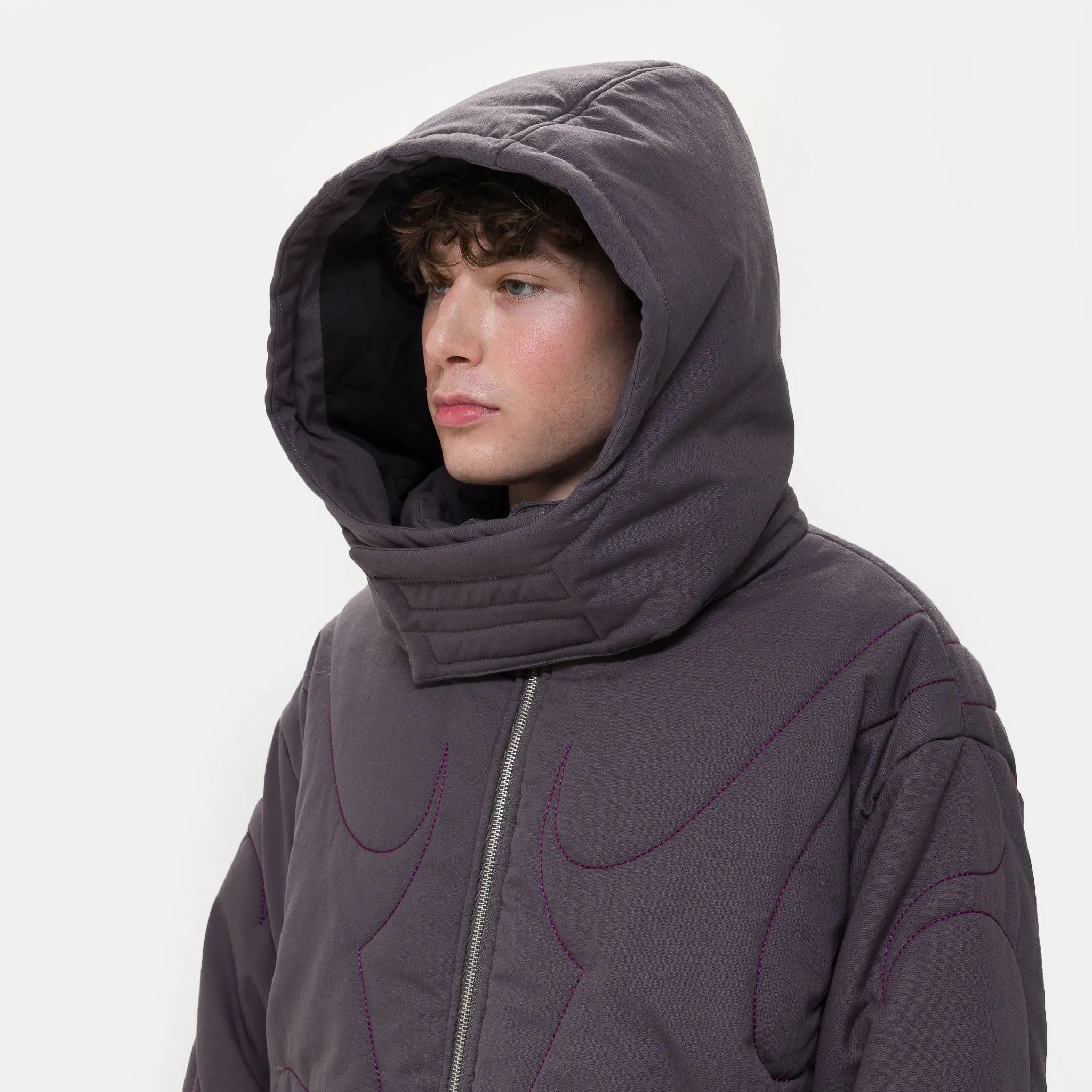 Structure Puff Jacket in Black
