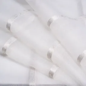Timeless Cream FR Unlined Voile Curtains - Single Panel