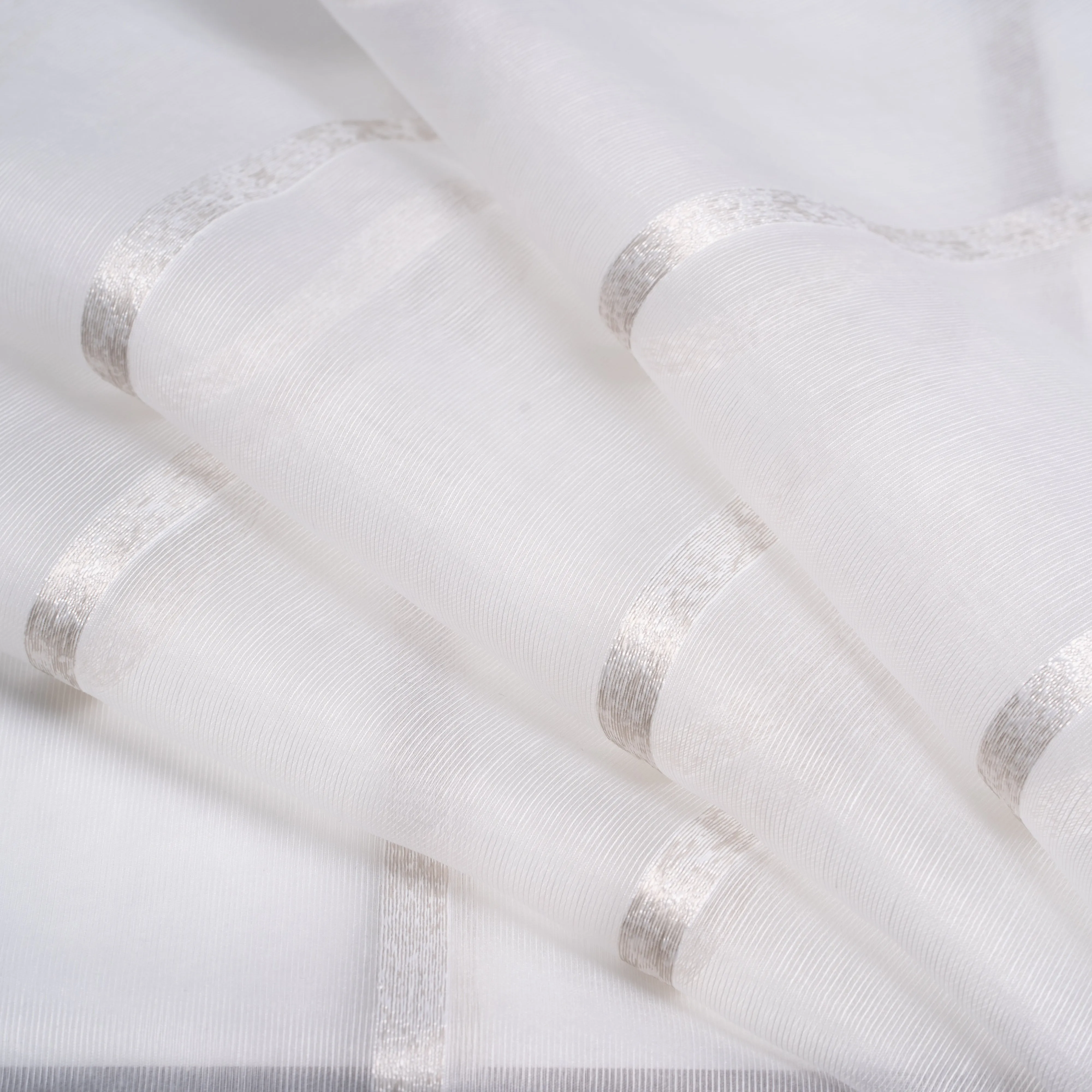 Timeless Cream FR Unlined Voile Curtains - Single Panel