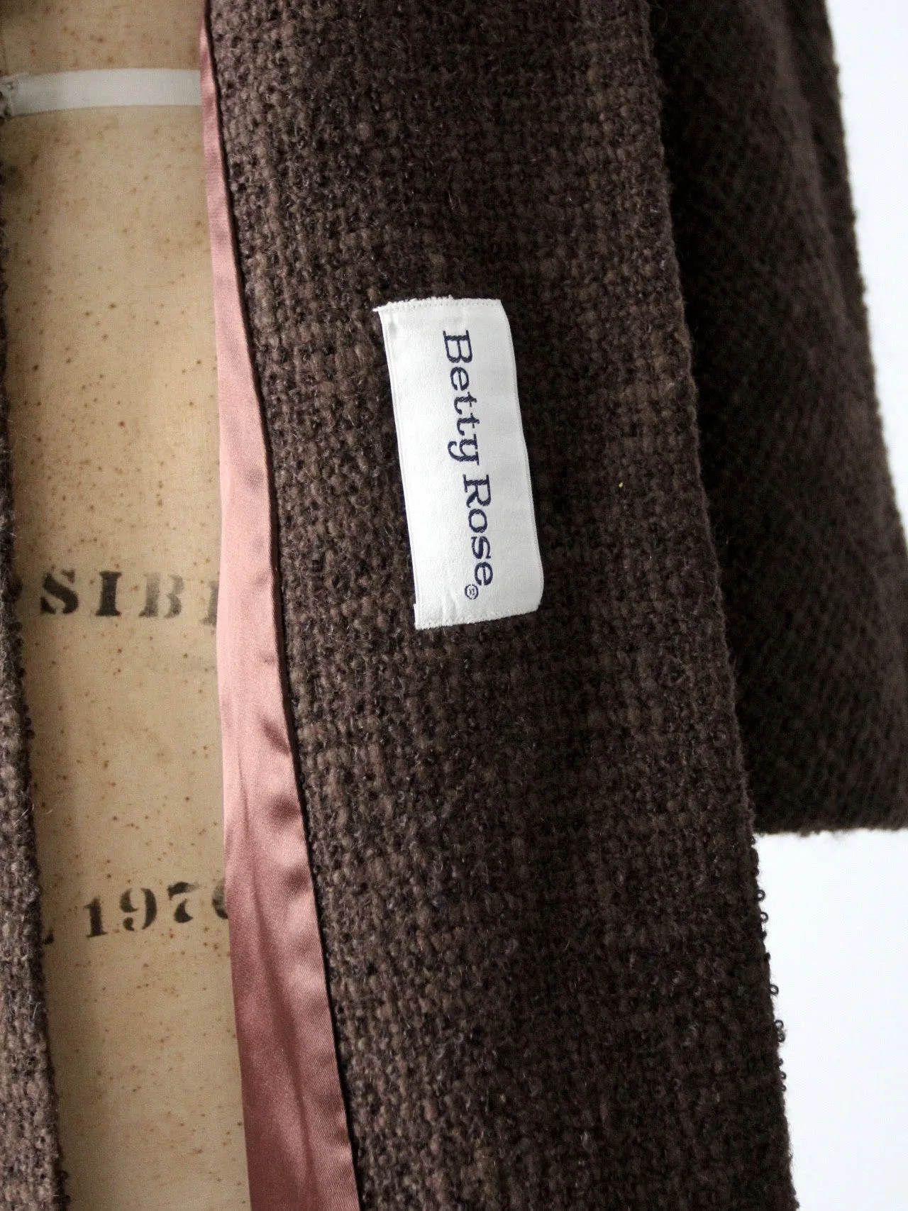 vintage 1960s Betty Rose wool coat with fur collar