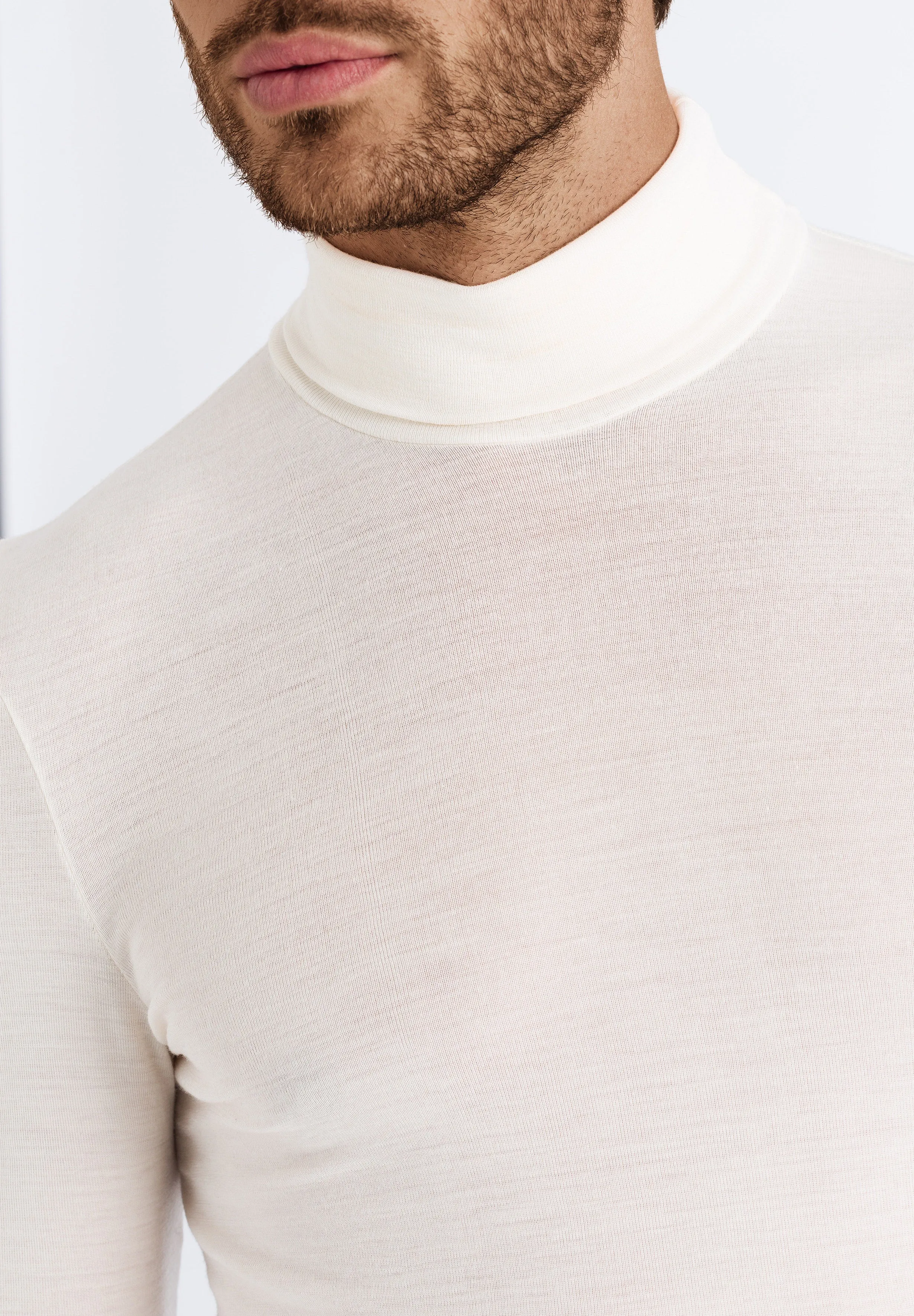 Woolen Silk M Thermal Turtleneck | Cygne 73403-795